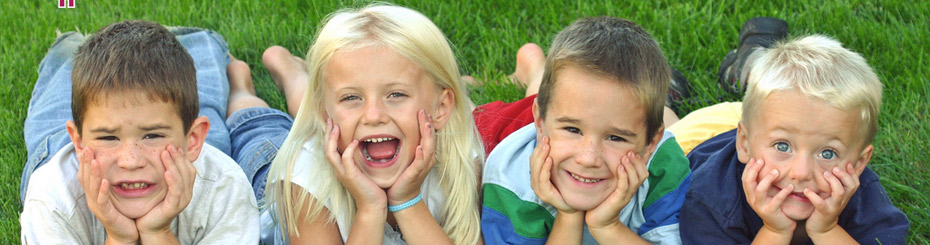 children on grass